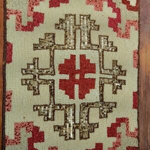 Bead Sequins Ornate Handmade India Tble  Runner PIER 1 Imports 11"x33" Geometric